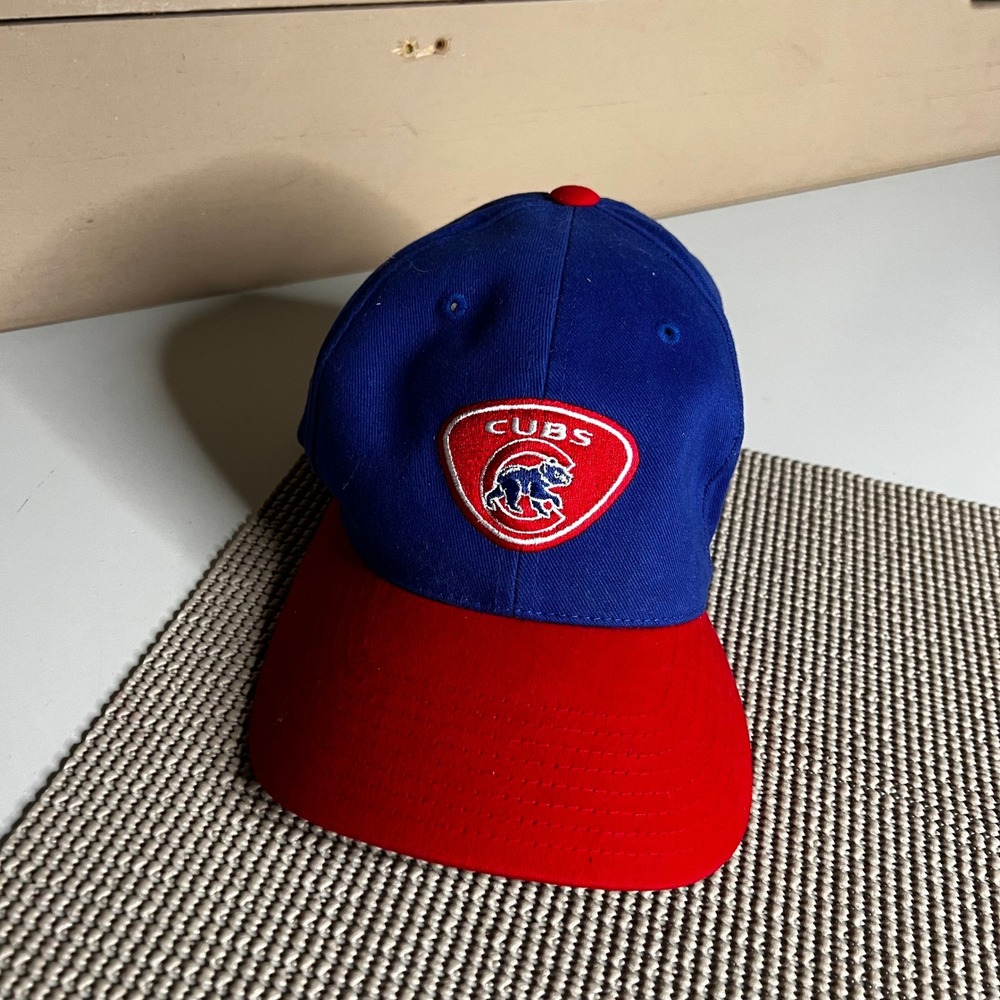 Vintage Chicago Cubs Hat Annco MLB Genuine Merchandise Blue Red Adjustable Cap